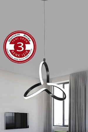 3 Color Clover Modern Black Case Led Chandelier Clover 3 Color Led Chandelier clover - RANSOM