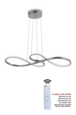 3 Color Controlled Dimmer Light Dimming - On Silver LED Chandelier Yol LED Chandelier Yol yolsilver3color - RSCOLLECTIONS