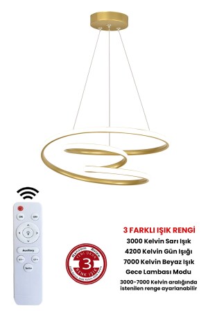 3 Color Controlled Gold Dimmer LED Chandelier Galaxy LED Chandelier - Ransom