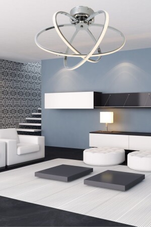 3 Color Lightable Modern LED Chandelier 1905 ELİPS - Harnelli