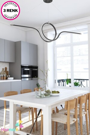 3 Color Lightable Modern LED Chandelier - Harnelli