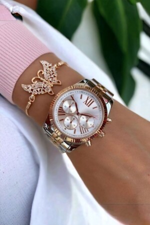 3 Color M Kors Model Unisex Metal Wristwatch TYC00754214197 - DARK BLANC