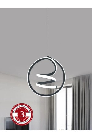 3 Color Modern Pendant Lamp LED Chandelier Black Case spiral - Renkoled Aydınlatma