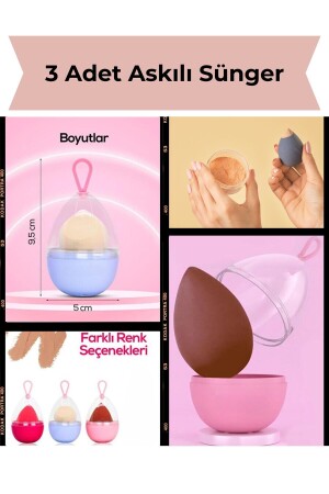 3 Colorful Hanging Box Egg Sponge - Medipal