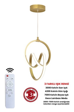 3 Colors Gold Controlled Dimmer 4 Mode Modern Pendant Lamp Signature Led Chandelier signature - RANSOM
