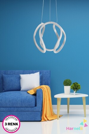 3 Colors Lightable Living Room Kitchen Bedroom Living Room Modern LED Chandelier BURÇ - Harnelli