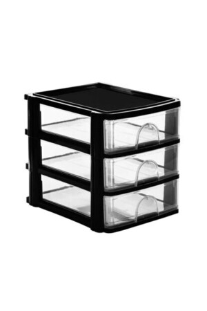 3 Compartments (black) A4 Document Drawer A4 Organizer with Drawers Dw-130 - Genel Markalar