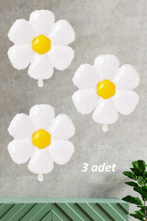 3 Daisy Foil Balloons Small Size - Pekshop