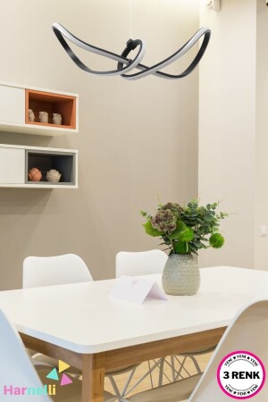 3 Farben beleuchtbarer LED-Kronleuchter für Küche, Wohnzimmer, junges Zimmer, RIYADH - Harnelli