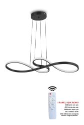 3-farbiger schwarzer LED-Kronleuchter Road Led-Kronleuchter Road - RSCOLLECTIONS