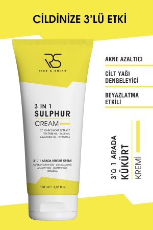 3 In 1 Sulfur Cream - 100 Ml RS0085 - rise and shine