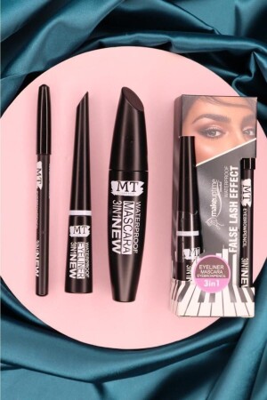 3 In 1 Waterproof Mascara & Pencil & Eyeliner Set - Makeuptime