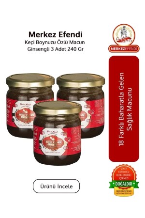 3 Jars of Ginseng Mesir Paste - 240 Gr - Merkez Efendi