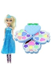 3-lagiges Mädchen-Make-up-Set mit Prinzessinnen-Puppe und Erdbeerbox, streichfähiges Make-up-Set prnssçktmnlbbklmkyjst - Limon