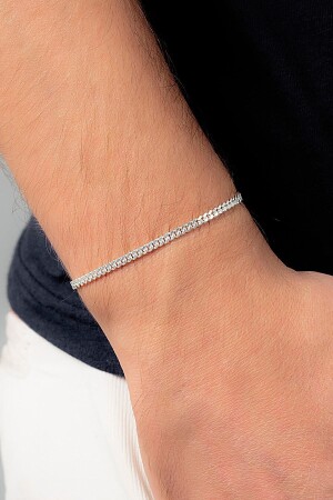 3 mm Gurmet 925 Sterling Silber Herren-Kettenarmband Veb-5019 VEB-5019 - Ventino Silver