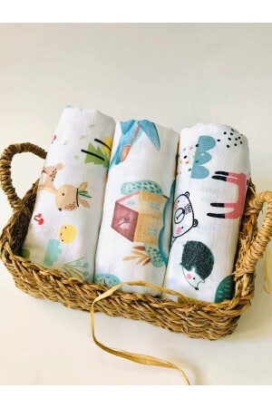 3 Multi-Purpose Muslin Cloth Cover Blanket - Juniperus