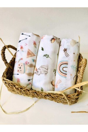 3 Multi-Purpose Muslin Cloth Cover Blanket - Juniperus