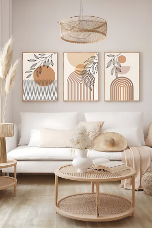 3 Parça Çerçeve Görünümlü Mdf Tablo Seti - Artavessa