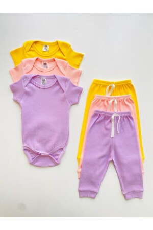 3-Piece 100% Cotton Short Sleeve Baby Body Pants Set - Efu Baby