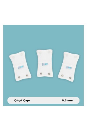 3-Piece Baby Bodysuit Extension Device (9.5 Mm) With Snaps Ecru 100% Cotton 12cm TYC00744503161 - Novibaby