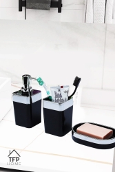 3 Piece Bathroom Set Toothbrush Holder Liquid Soap Dispenser Soap Dish Set Bathroom Set 3lusetervizyon - Genel Markalar