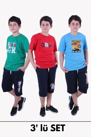 3-Piece BOY'S TOP-BOTTOM CAPRI-T-SHIRT SET - Fyk Kids