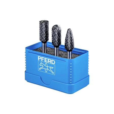 3-piece carbide burr set PFERD 1414 ALLROUND HC-FEP 12mm - Pferd