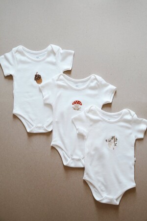 3-Piece Embroidered Snap Body - Zıbın Model 1 - Ohlalakoala