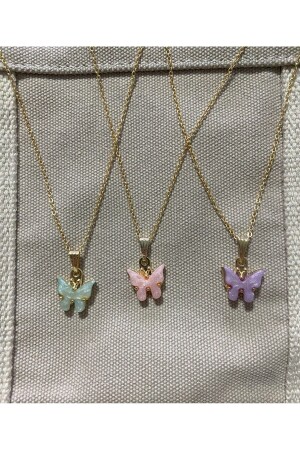 3-Piece Friendship Necklace Butterfly Set Necklace Best Friends Necklace - Mercy Aksesuar