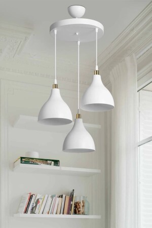 3-Piece Hanging White Pendant Lamp Chandelier Bedroom Living Room Kitchen Corridor Lamp chandelier1 - AG LightDesign