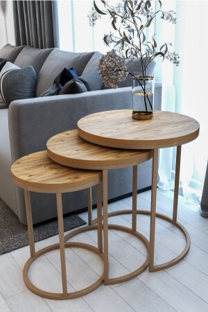 3-piece Luxury C Nesting Coffee Table Capicino Atlantic Pine FAYMCAP - FAYMEND