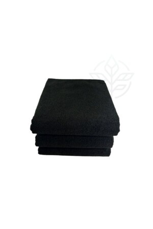 3 Piece Microfiber 50 x 90 Black Sports Towel Hand Towel Barber Hairdresser Paint Lightener Towel - XAMANTHA