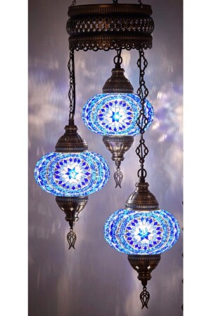 3-Piece Mosaic Pendant Lamp Chandelier Authentic Bohemian DEZ3LÜAVİZE - DezHome