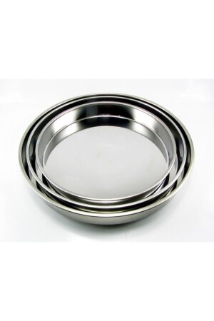 3-Piece Oven Tray 28 - 31 - 34 Cm Height Stainless Steel DZFRNTPS3lu - ÜZÜM ÇELİK