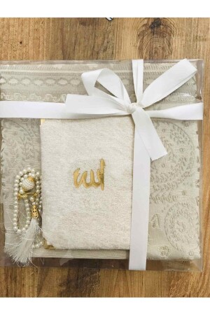 3 Piece Prayer Rug Set Yasin-tesbih- Prayer Rug Set Dowry Gift - Yasin Yayınevi
