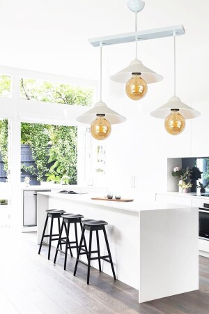 3 Piece Rustic Antique UFO Chandelier White TYC00264500729 - TEKFA