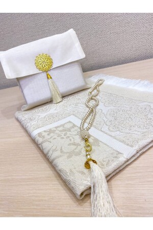 3-Piece Shantuk Bag Gift Dowry Prayer Beads Prayer Rug Set - Ayhanhome