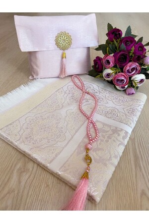 3-Piece Shantuk Bag Gift Dowry Prayer Beads Prayer Rug Set - Ayhanhome