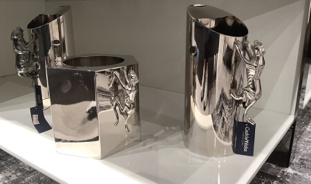 3-Piece Silver Puma Figure Vase - Object - 20329 - Cadde Yıldız