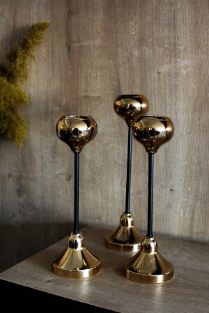 3-Piece Space Candlestick Candle Holder Home Dining Table Decoration - Mba Decor Metal Bending Art
