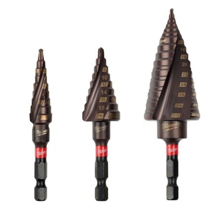 3-piece step drill set MILWAUKEE SHW - Milwaukee Accessories