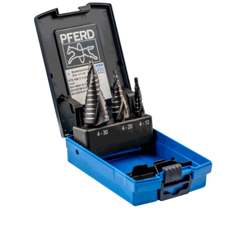 3-piece step drill set PFERD STB HSS 3 HC-FEP - Pferd