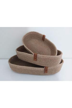 3-Piece Wicker Basket Set Organizer Organizer Decoration Gift 1001000009107 - home decors by özlem