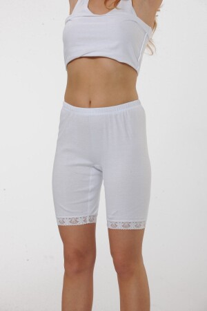3-Piece Women's Ribbed White Above Knee & Plus Size Tights & Comfortable Texture - Hmd