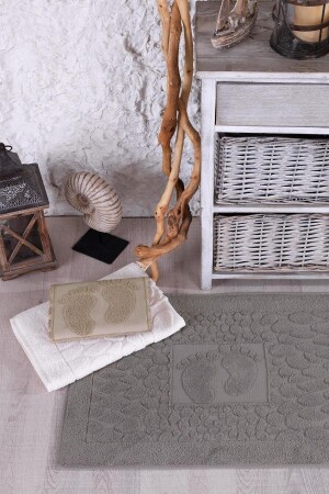 3 Pieces 50x70 Cm Foot Towel Set 153-99-0079 - Binnur Home
