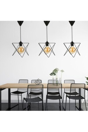3 Pieces Black Metal Zigzag Model Special Design Living Room Kitchen Bathroom Bedroom Children's Room Entrance Chandelier TYC00455608591 - MHK Collection