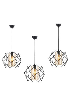 3 Pieces Koza One Glass Living Room, Kitchen Pendant Chandelier 3LUSETAVIZE - Trend Kitchen