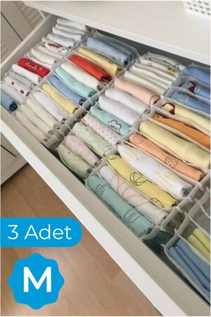 3 Pieces - Medium 11 Compartment Drawer Organizer 16 X 40 X 12 SERS00011-3 - Serstil