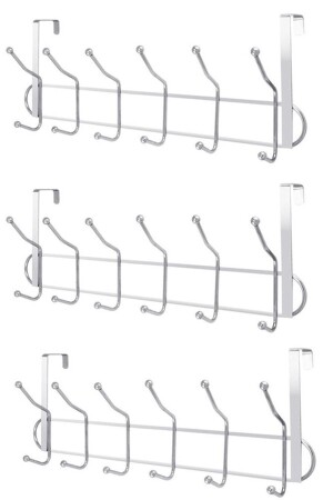 3 Pieces of 12 Metal Hangers Behind the Door Fma07225 - Valyum Home