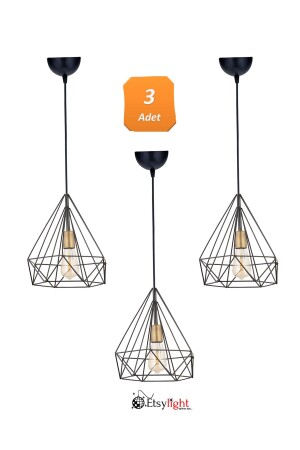 3 Pieces Pyramid Sr One, Living Room Chandelier, Kitchen Chandelier, Entrance Chandelier S011PSR3AD - Etsylight